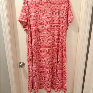 Red Patterned Women's Dress